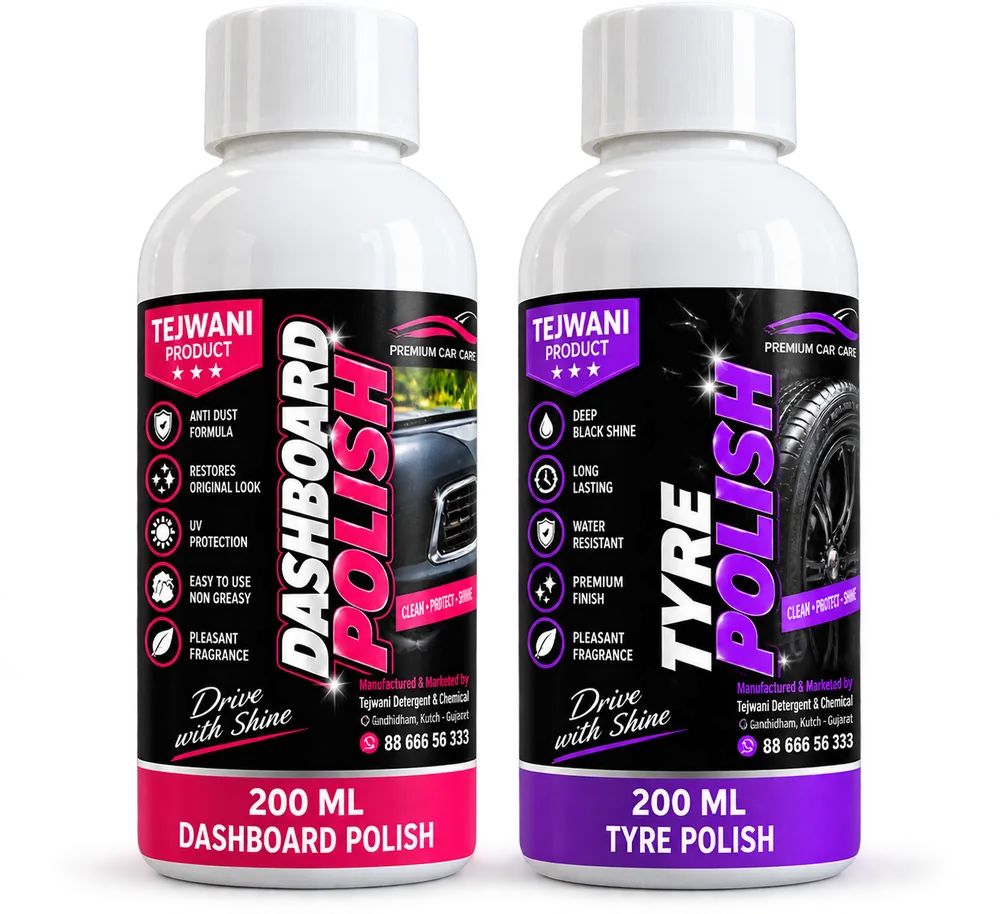 200 ML Dashboard Polish and Tyre Polish Sample Bottles
